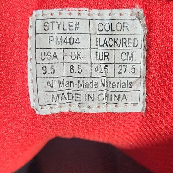 PARISH NATION Red Black Sneaker Boot 9.5 - Picture 12 of 13